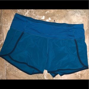 blue lululemon shorts